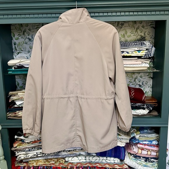 Braetan Women's Small Light Brown Soft Casual Rain Chore Coat Windbreaker - Picture 7 of 9